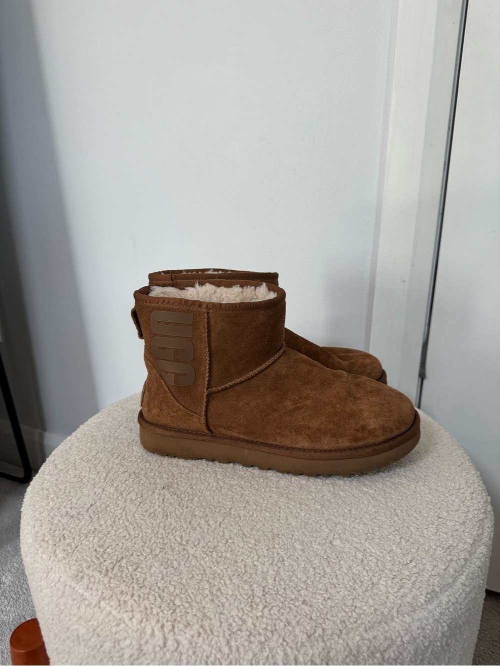 UGG Kids Mini Boot in Chestnut Brown Suede